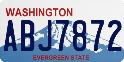 WA license plate ABJ7872