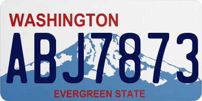 WA license plate ABJ7873