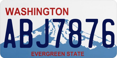WA license plate ABJ7876