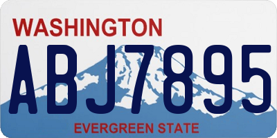 WA license plate ABJ7895