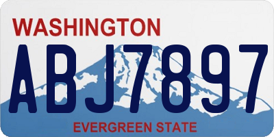 WA license plate ABJ7897