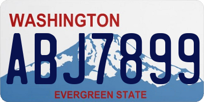 WA license plate ABJ7899