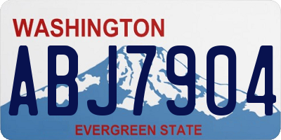 WA license plate ABJ7904