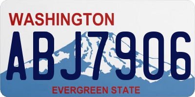 WA license plate ABJ7906
