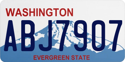 WA license plate ABJ7907