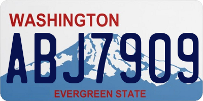 WA license plate ABJ7909