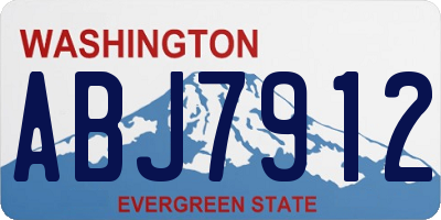 WA license plate ABJ7912