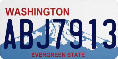 WA license plate ABJ7913