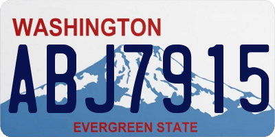 WA license plate ABJ7915