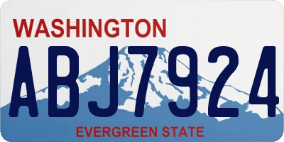 WA license plate ABJ7924