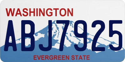 WA license plate ABJ7925