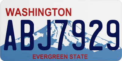 WA license plate ABJ7929