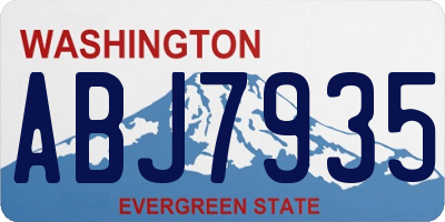 WA license plate ABJ7935
