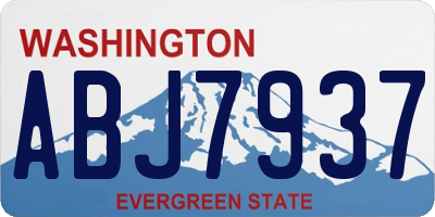 WA license plate ABJ7937