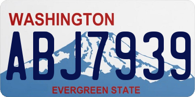 WA license plate ABJ7939