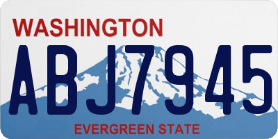 WA license plate ABJ7945
