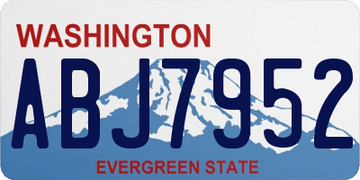 WA license plate ABJ7952