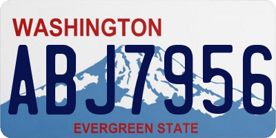 WA license plate ABJ7956