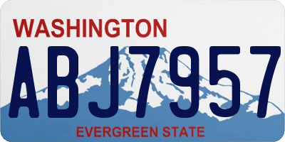 WA license plate ABJ7957