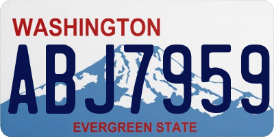 WA license plate ABJ7959