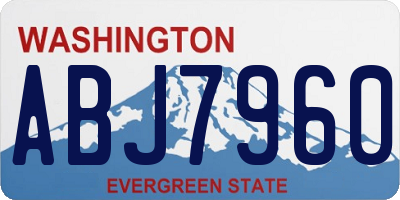 WA license plate ABJ7960