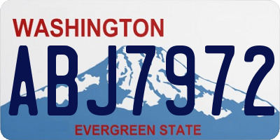 WA license plate ABJ7972