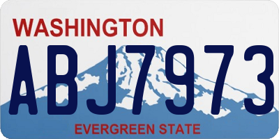 WA license plate ABJ7973