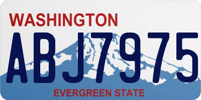 WA license plate ABJ7975
