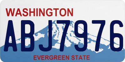 WA license plate ABJ7976