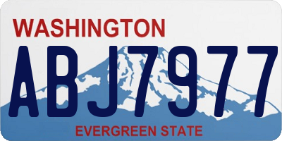 WA license plate ABJ7977
