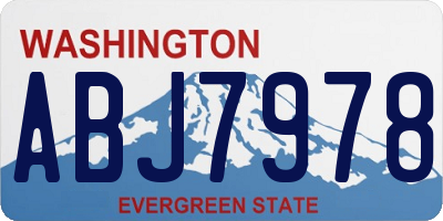 WA license plate ABJ7978