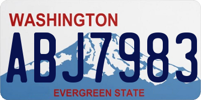 WA license plate ABJ7983
