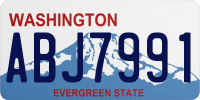 WA license plate ABJ7991