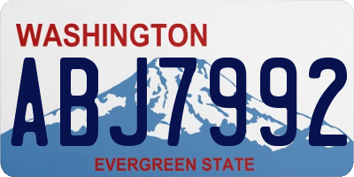 WA license plate ABJ7992