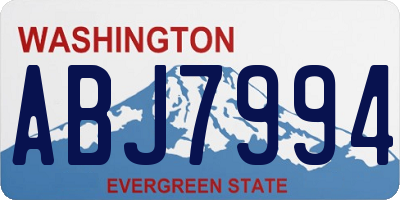 WA license plate ABJ7994