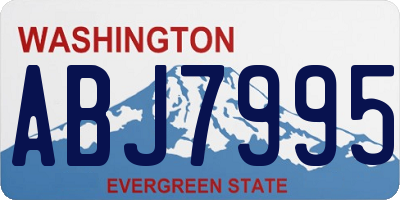 WA license plate ABJ7995