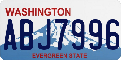 WA license plate ABJ7996