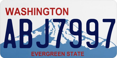 WA license plate ABJ7997