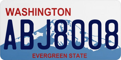 WA license plate ABJ8008
