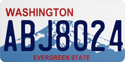 WA license plate ABJ8024