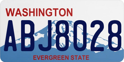 WA license plate ABJ8028