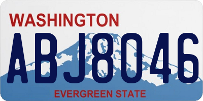 WA license plate ABJ8046