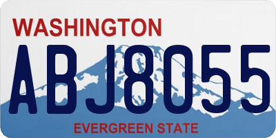 WA license plate ABJ8055