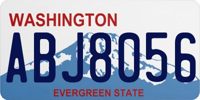 WA license plate ABJ8056