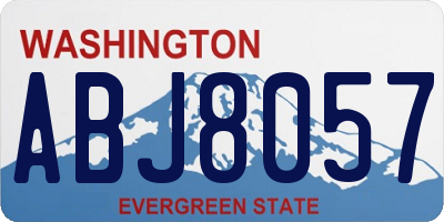 WA license plate ABJ8057