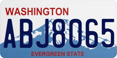 WA license plate ABJ8065