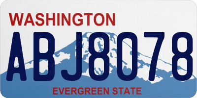 WA license plate ABJ8078