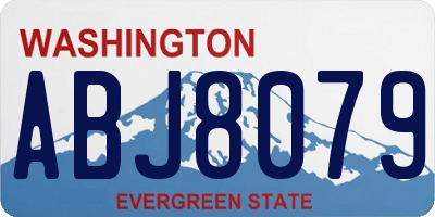 WA license plate ABJ8079