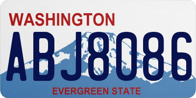WA license plate ABJ8086
