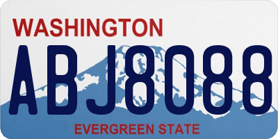 WA license plate ABJ8088